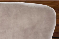 Design Schaukelstuhl SCANDINAVIA SWING champagner greige Samt Schaukelsessel