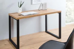 Design Schreibtisch OAK DESK 120cm Eiche Vintage Metallgestell schwarz