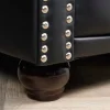 Design Sessel CHESTERFIELD 110cm matt schwarz Knopfheftung Federkern
