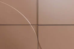 Design Sideboard SAVOY 150cm grau beige greige Keramik Travertin mit sechs Schubladen