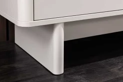 Design Sideboard SAVOY 150cm kaschmir weiß Marmor Keramik mit sechs Schubladen