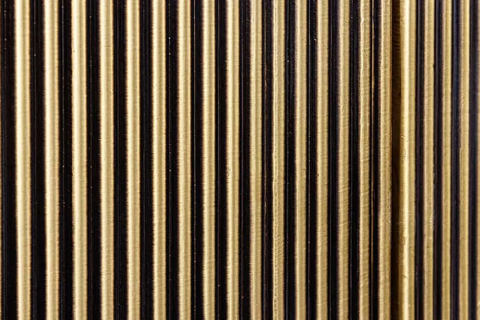 Design Sideboard VENEZIANO 160cm messing grün Marmorplatte Mangoholz Retro