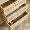 Design Sideboard VIENNA 155cm Wiener Geflecht Rattan Kommode mit Schubladen