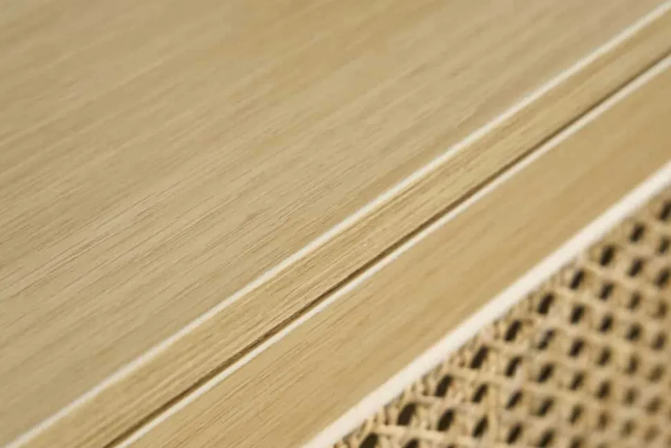 Design Sideboard VIENNA 155cm Wiener Geflecht Rattan Kommode mit Schubladen
