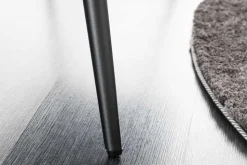 Design Sitzbank BOUTIQUE 100cm dunkelgrau Cord schwarze Metallbeine
