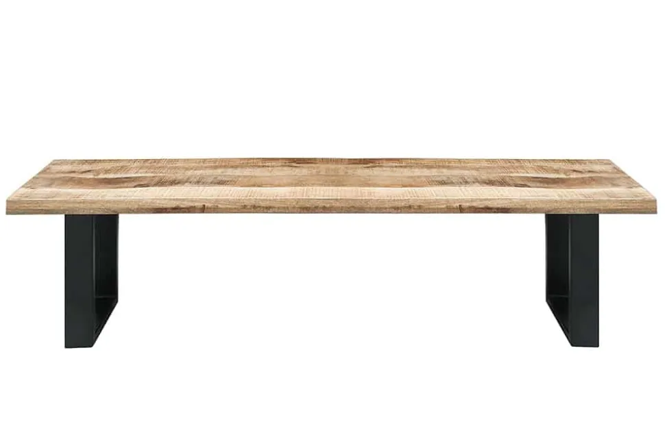 Design Sitzbank IRON CRAFT 170cm Mangoholz Eisen Industrial Design