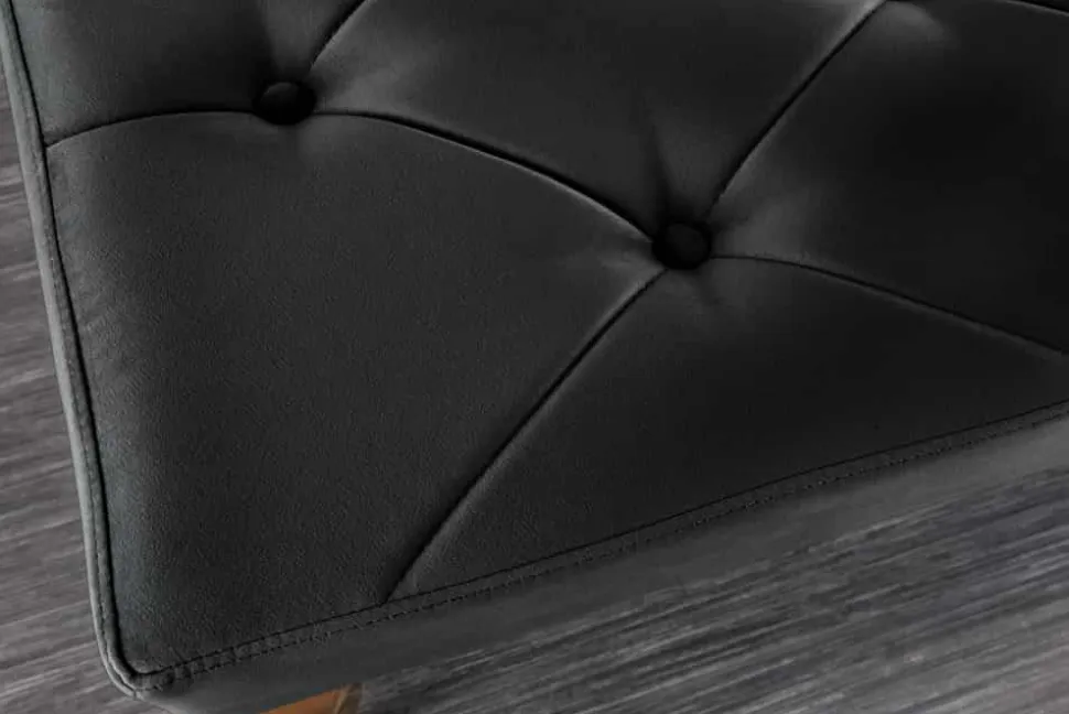 Design Sitzbank MODERN BAROCK 175cm schwarz Samt gold Edelstahl