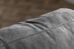 Design 3-Sitzer Sofa COZY VELVET 220cm grau Samt Federkern Lounge