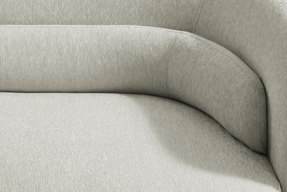 Design Sofa GATSBY 230cm greige Chenille Federkern 3-Sitzer Couch Rundum-Bezug