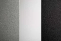 Design Stehlampe LEVELS 163cm schwarz grau mit 3 Leinenschirmen