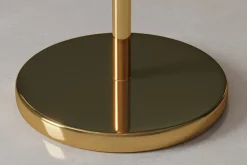 Design Stehlampe LIQUID DIAMOND 170cm gold Glas Stahl sieben Schirme Kugelleuchte