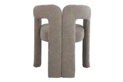 Design Stuhl ARCH greige Chenille mit Armlehne Rundum-Bezug