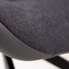 Design Stuhl DIVANI dunkelgrau Metallgestell schwarz im Retro Stil
