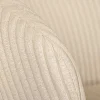 Design Stuhl LYON beige Cord schwarze Metallbeine