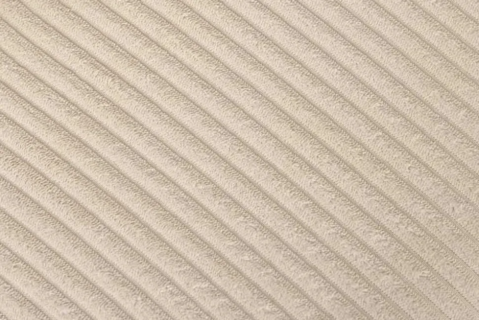 Design Stuhl LYON beige Cord schwarze Metallbeine