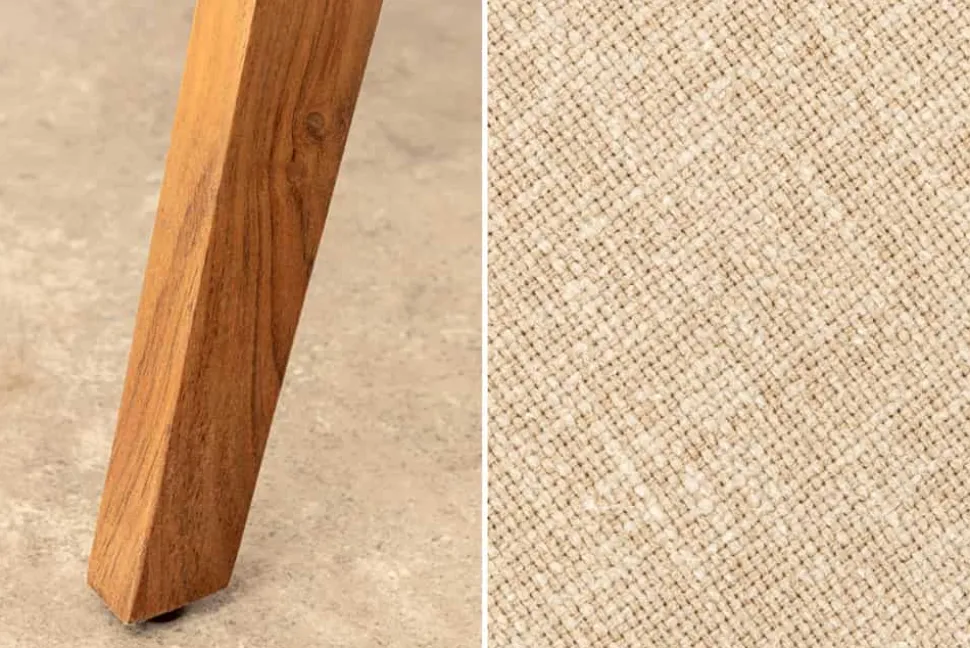 Design Stuhl MAMMUT beige natur massives Akazienholz honey finish