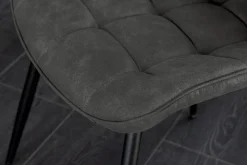 Design Stuhl ROADSTAR grau schwarze Metallbeine