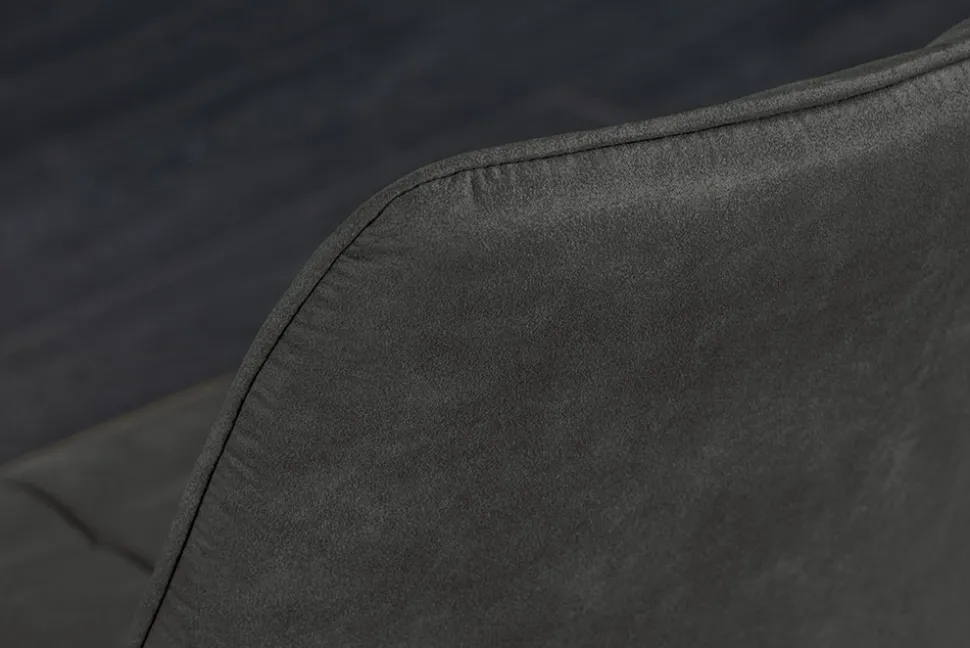 Design Stuhl ROADSTAR grau schwarze Metallbeine