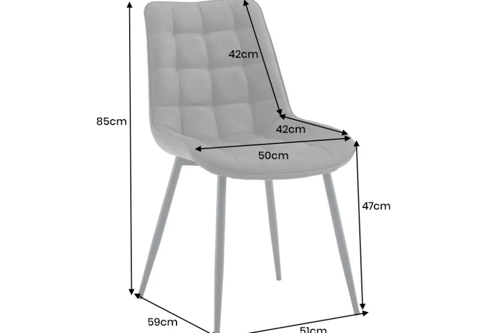 Design Stuhl ROADSTAR grau schwarze Metallbeine