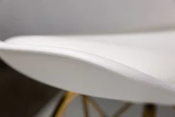 Design Stuhl SCANDINAVIA MEISTERSTÜCK weiß goldene Beine