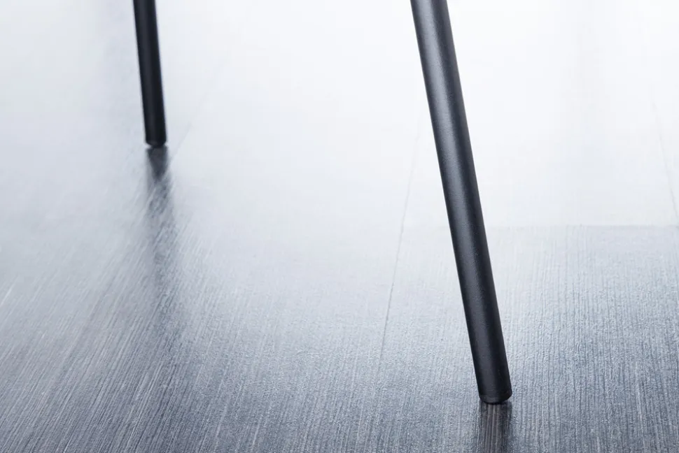 Design Stuhl VOGUE senfgelb Samt schwarze Metallbeine