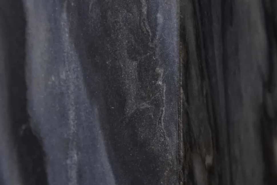 Design Tischlampe NOBLE 55cm schwarz Marmorfuß Stoffschirm