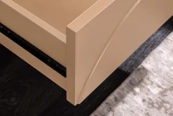 Design TV Board SAVOY 150cm grau beige greige Travertin Keramik mit Schublade 3D-Front