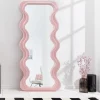 Design Wandspiegel CURVY 160cm rosa