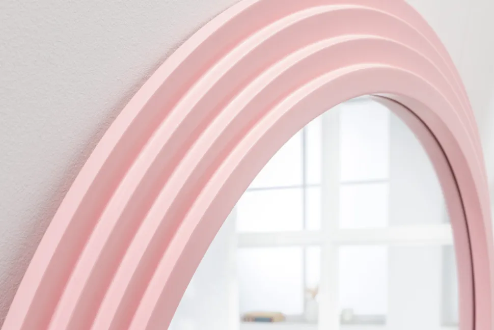 Design Wandspiegel WAVE 160cm rosa