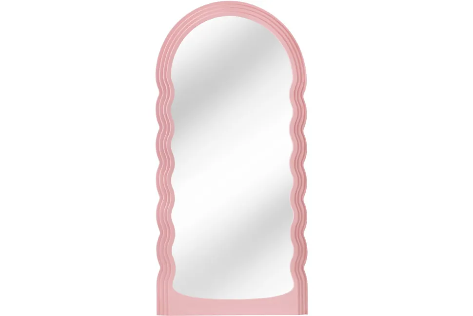 Design Wandspiegel WAVE 160cm rosa