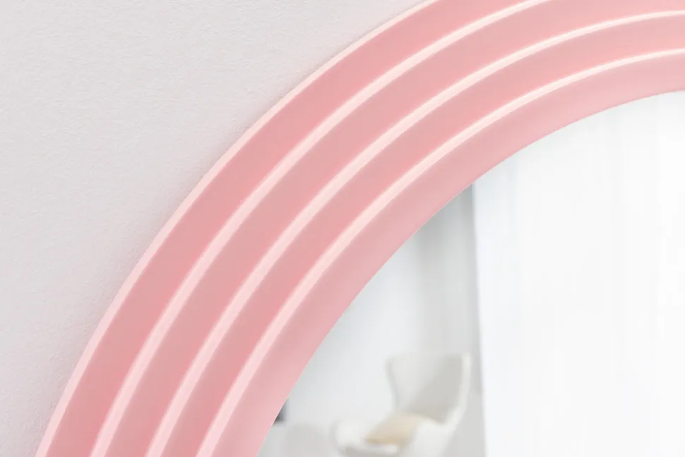 Design Wandspiegel WAVE 160cm rosa