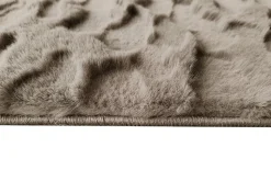 3D Hochflor Teppich DUNE 230x160cm taupe Hoch-Tief-Effekt