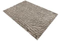 3D Hochflor Teppich DUNE 230x160cm taupe Hoch-Tief-Effekt
