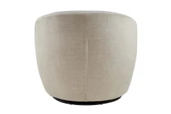 Drehbarer Design Sessel ALPINE beige Samt 360° mit Armlehnen