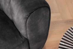 Drehbarer Design Sessel BABYLON dunkelgrau Samt Lounge Cocktailsessel