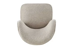 Drehbarer Design Sessel GATSBY taupe Bouclé Tweed Soft 360°