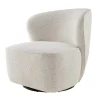 Drehbarer Design Sessel GATSBY beige Bouclé Tweed Soft 360°