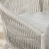 Drehbarer Stuhl ROPE greige Aluminium Gartensessel inkl. Kissen In- und Outdoor