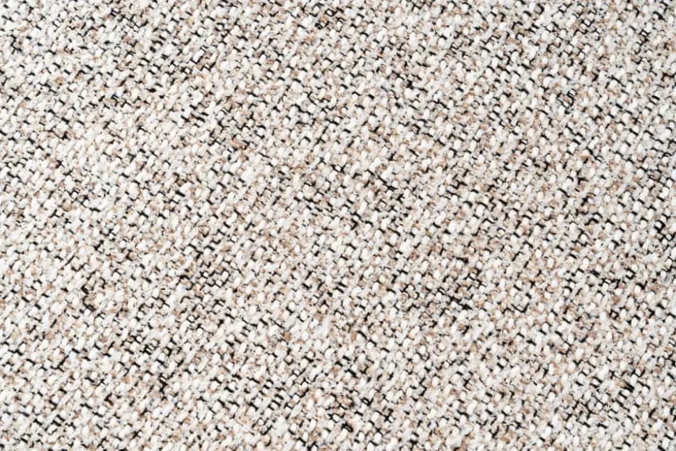 Drehbarer Stuhl WALKÜRE beige Eichenholz mit Taschenfederkern und Armlehne Walnuss