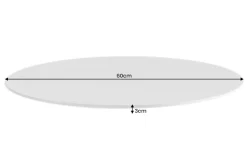 Drehbare Servierplatte SIGNATURE 60cm weiß Marmor Keramik rund