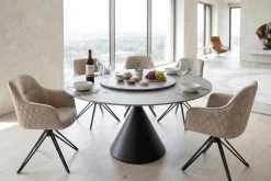Drehbare Servierplatte SIGNATURE 60cm grau Keramik rund