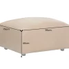 Echtleder Hocker BIG GEORGE 95cm cognac Nosagfederung Taschenfederkern