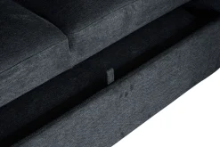 Ecksofa mit Schlaffunktion APARTMENT beidseitig aufbaubar grau Strukturstoff inkl. Stauraum