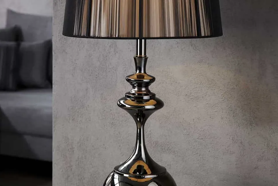 Edle Design Stehlampe LUCIE 160cm schwarz Barock Stil Stehleuchte