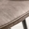 Edler Barhocker TURIN vintage taupe mit Ziersteppung Barstuhl mit Armlehne