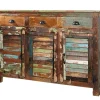 Einzigartiges Sideboard JAKARTA 125cm recyceltes Massivholz aus Fischerbooten
