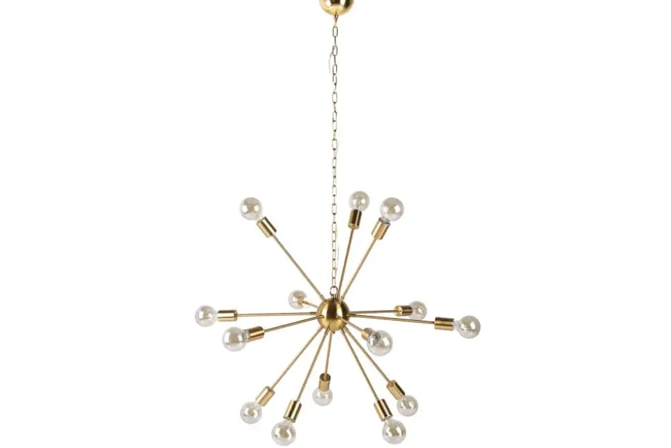 Elegante Hängelampe SPUTNIK 87cm gold mit 14 Leuchtarmen