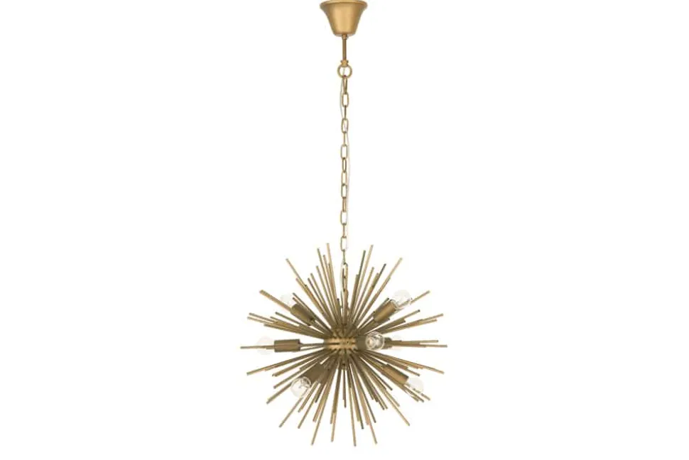 Elegante Hängeleuchte SUNLIGHT 50cm matt gold Hängelampe