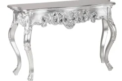 Elegante Konsole VENICE 110cm silber Barock Design Anrichte handgearbeitet