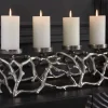 Eleganter Kerzenhalter ABSTRACT 60cm silber für 4 Kerzen